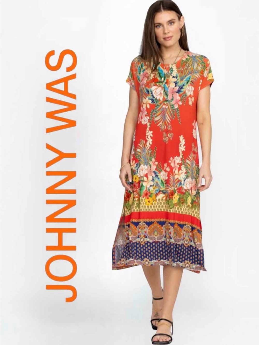 Johnny Was • NWT Rapsodia Maxi Henley Dress || Medium